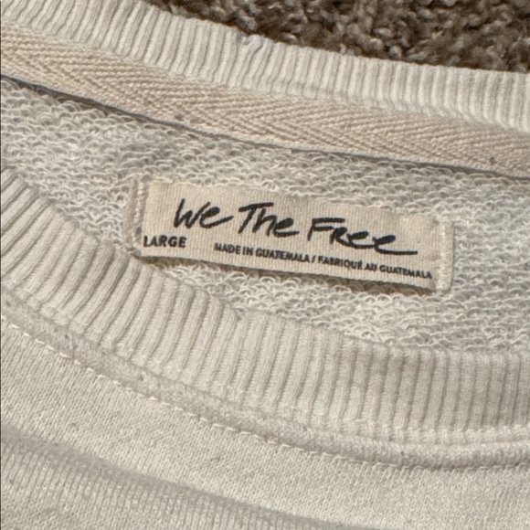 Free People / We The Free creamy white & black New York Camden sweatshirt (L) - Picture 2 of 9